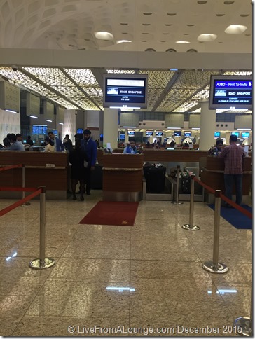 Singapore Airlines, Suites Class Check-in, Mumbai 