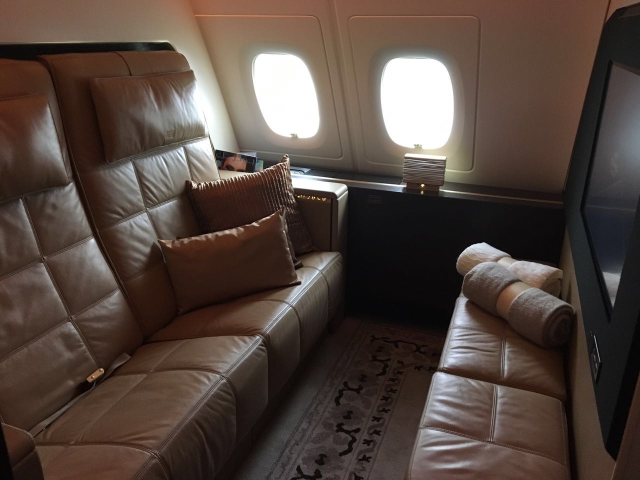 Etihad "The Residence" Living Room Couch + Ottoman