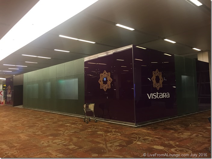 The Vistara Lounge is situated adjacent to Gate 41 at Terminal 3