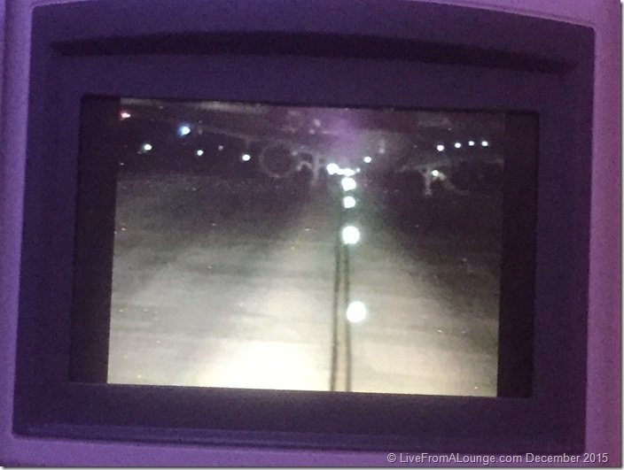 Camera feed on an earlier flight working on the seatback