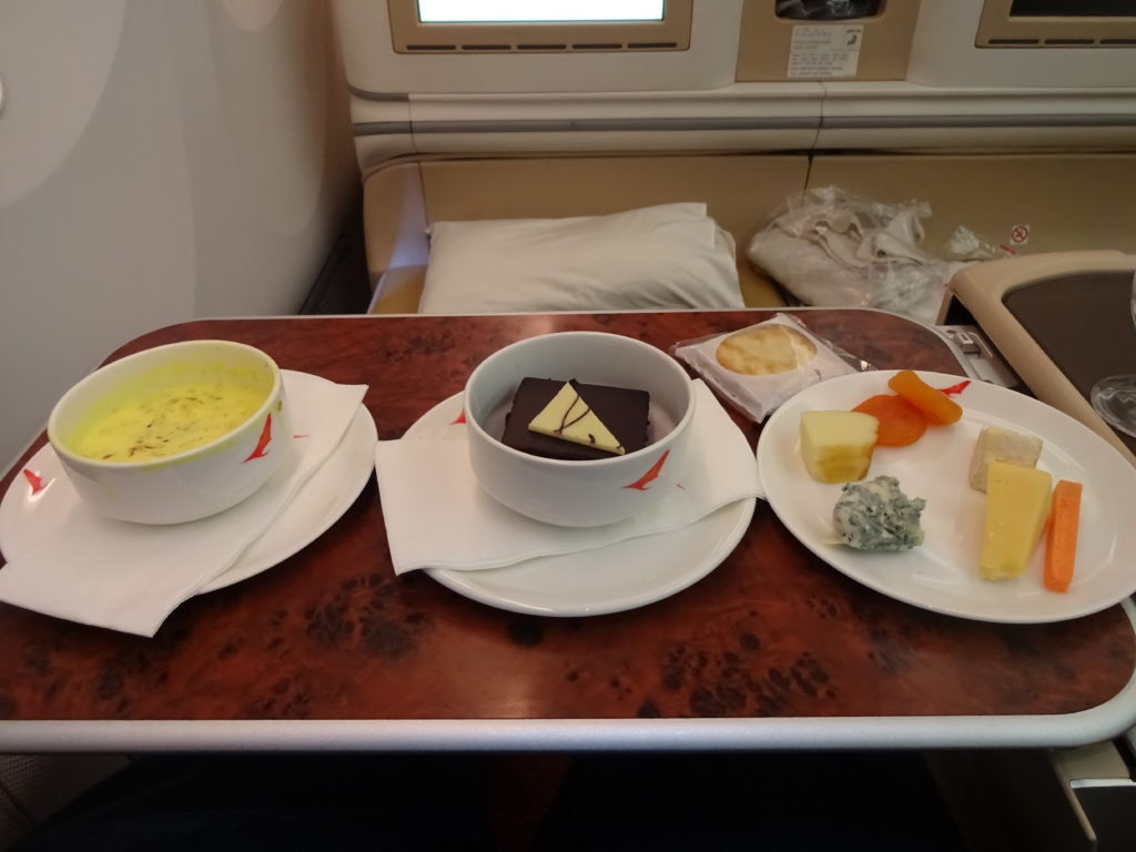 Air India 787-8 Business Class Dessert Service