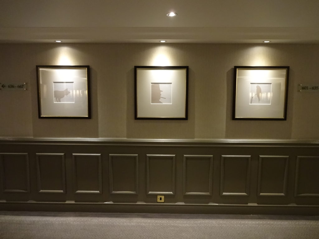 Hyatt Regency London: Art work on the walls inspired by the life of Churchill