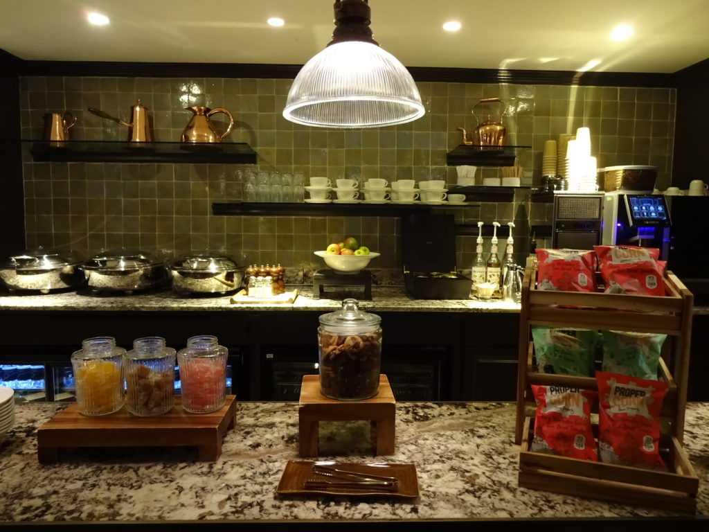 a counter with jars of food on it