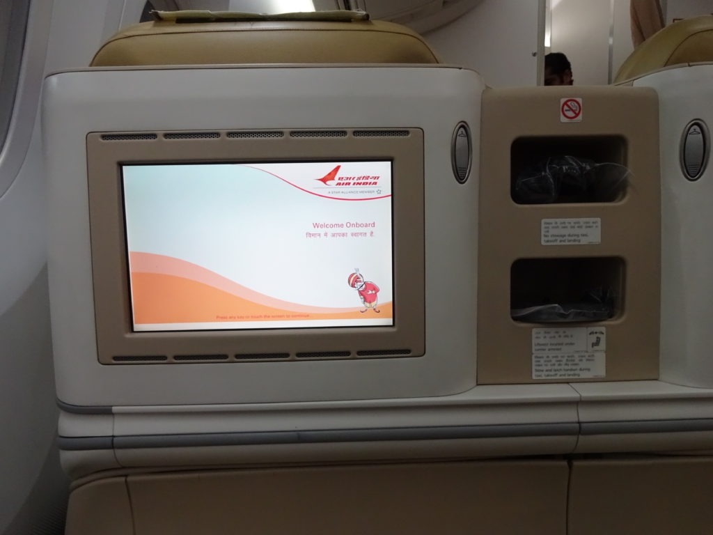Air India Boeing 787-8 Business Class IFE