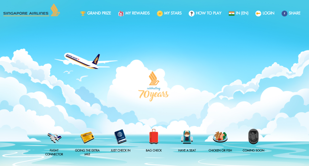 Singapore Airlines games portal