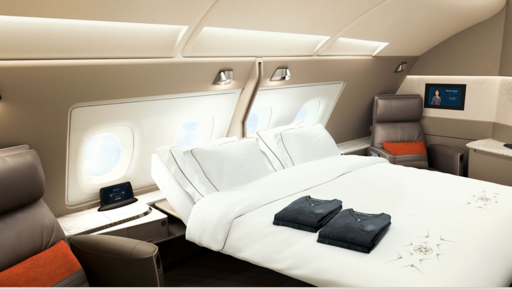 Singapore Airlines A380 Double Bed