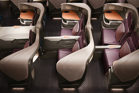 a row of seats on a plane