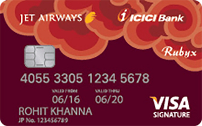 Jet Airways ICICI Bank Rubyx Visa Card