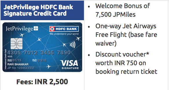 Best Credit Cards in India: JetPrivilege HDFC Bank Signature Credit Card