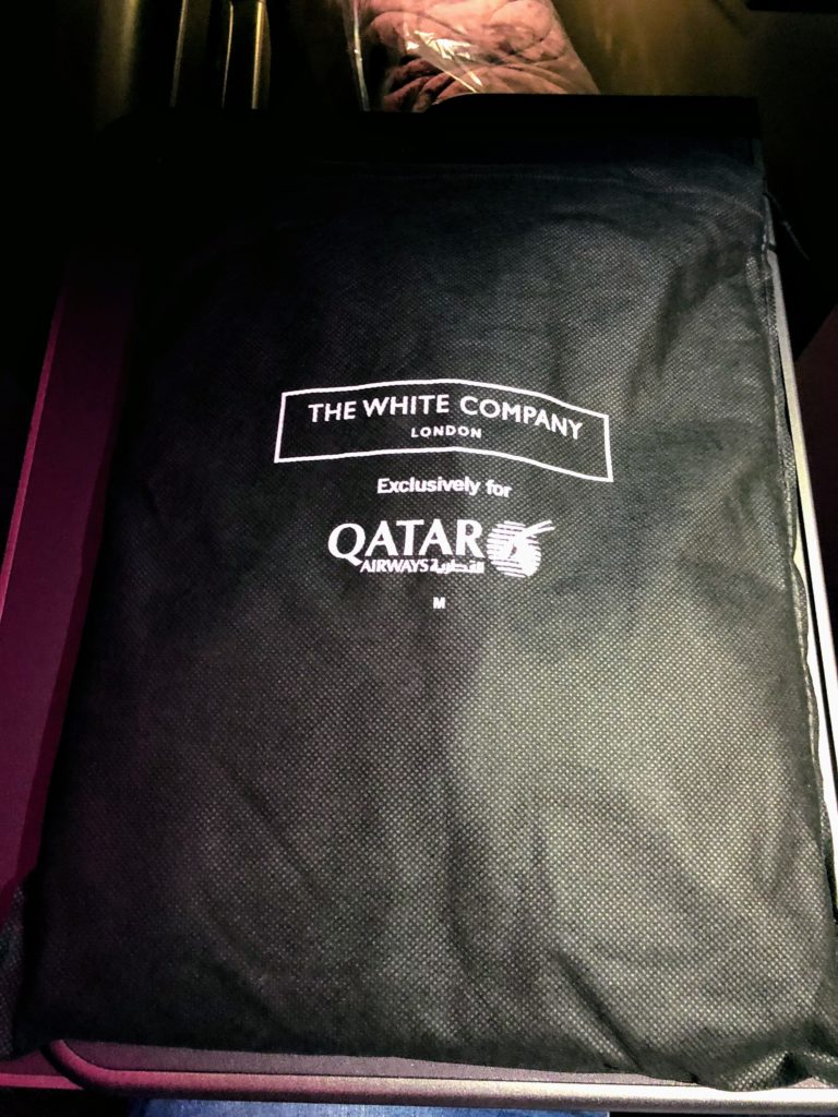 The White Company Pajamas on board Qatar Airways