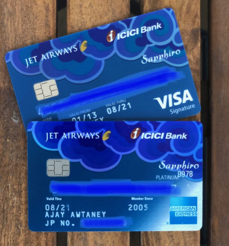 icici jet airways sapphiro credit card