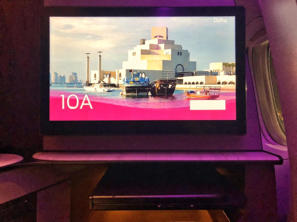 a screen on a table