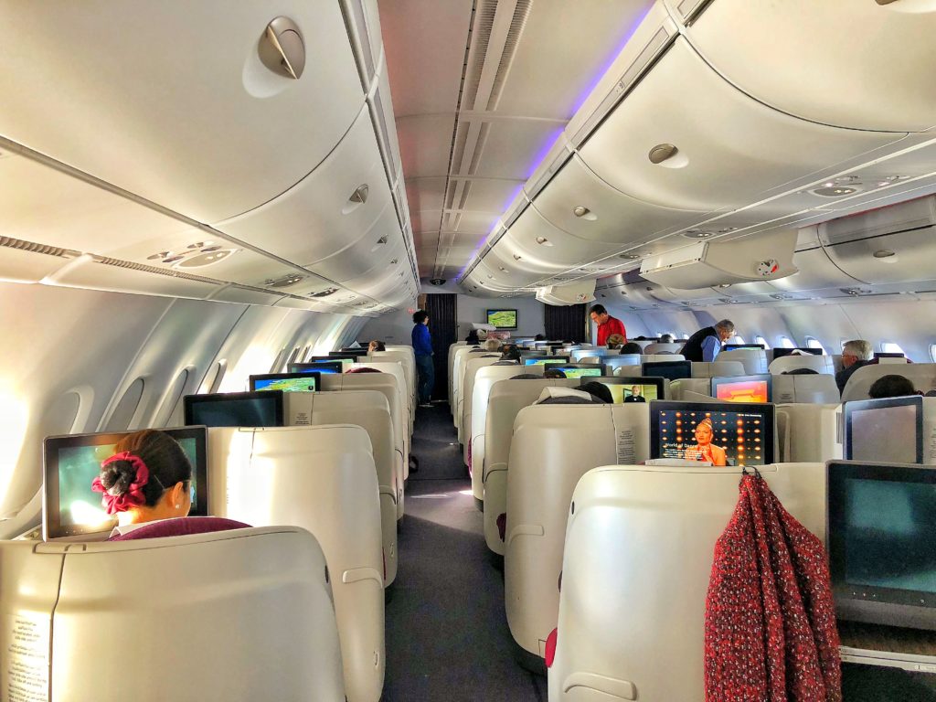 Qatar Airways A380 Business Class Doha to Paris