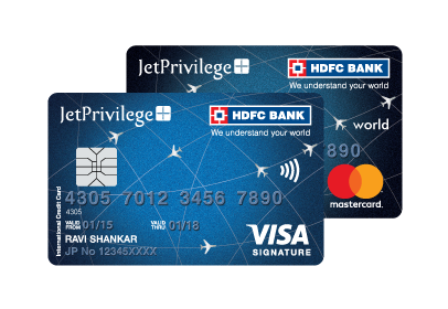 jetprivilege hdfc bank world credit card international spend offers