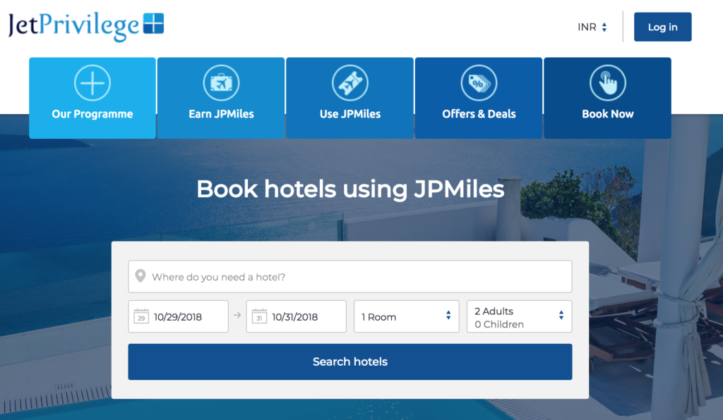 Redeem JPmiles for Hotels