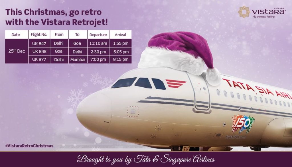 a plane with a santa hat on top