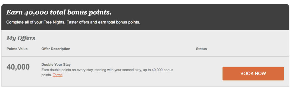 a screenshot of a casino bonus points