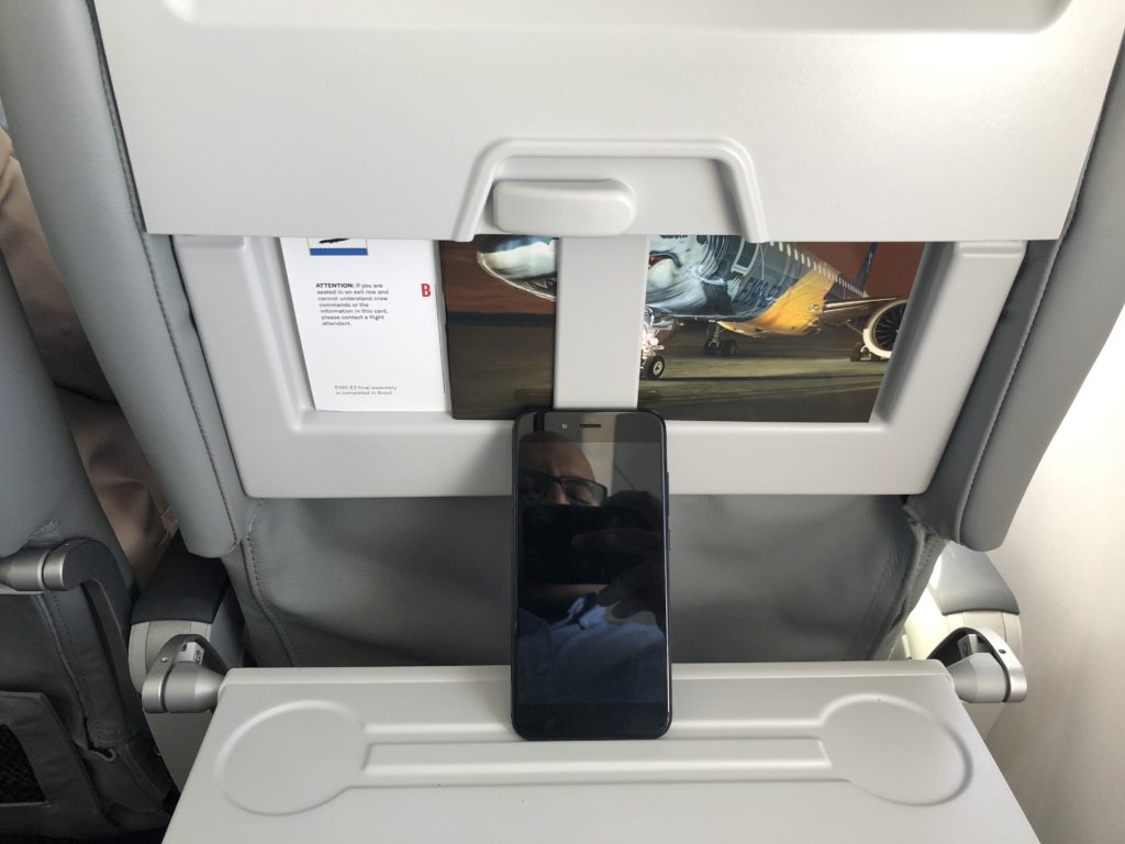 a phone on a seat