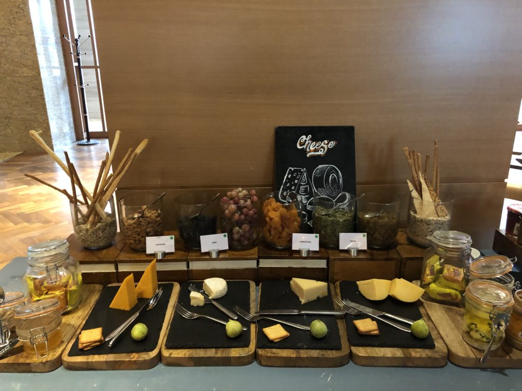 a table with different food items on it