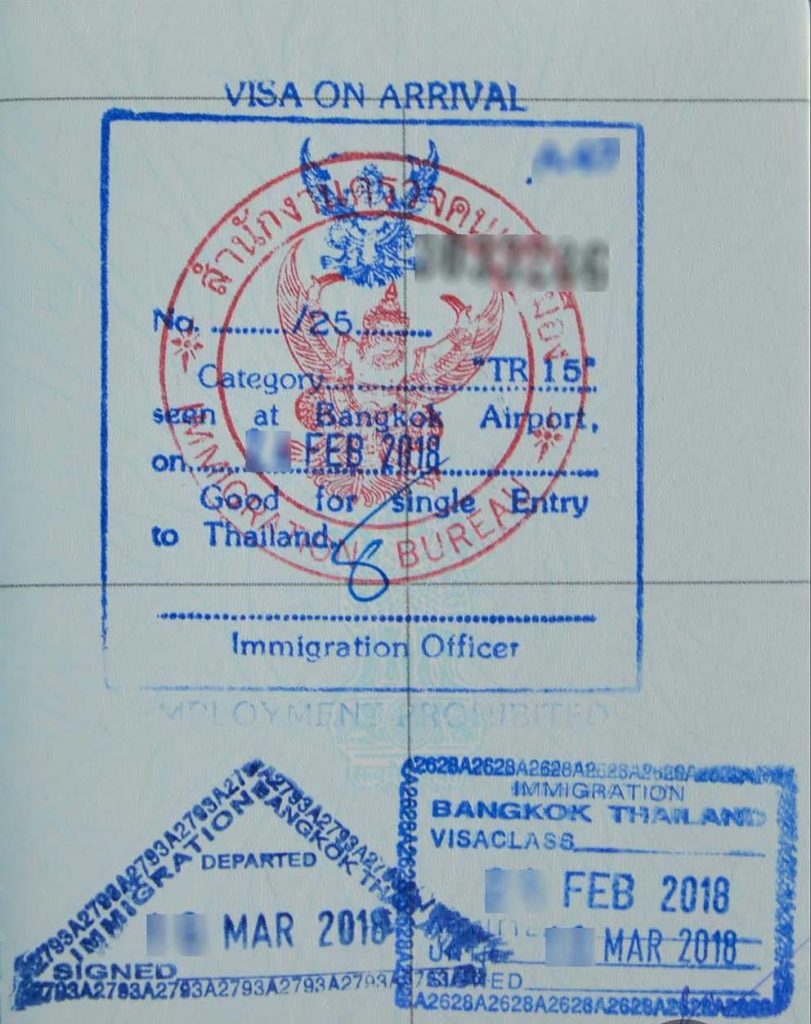 thailand visa fees on arrival january 2019