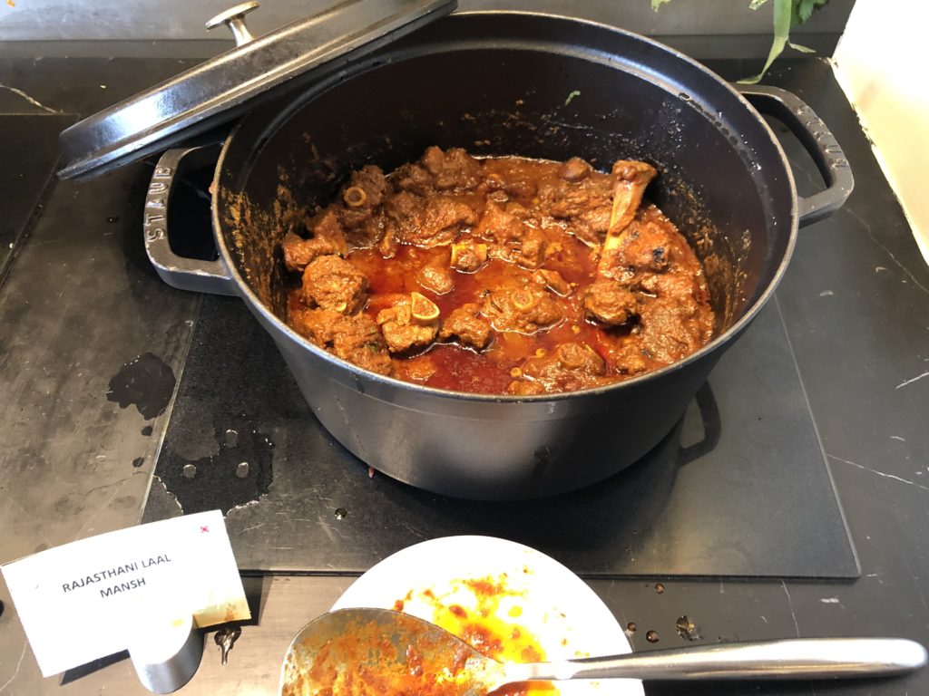 a pot of food on a stove