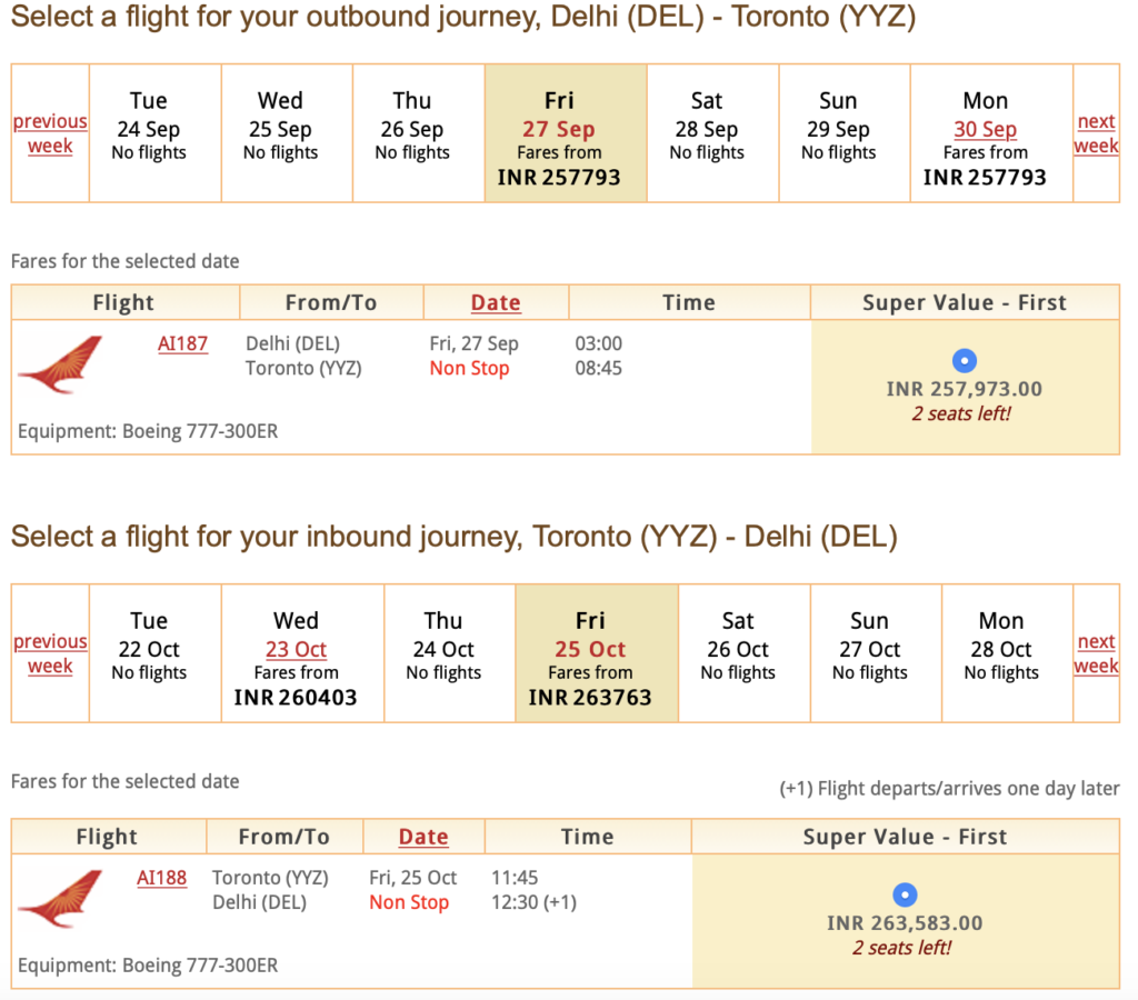 Air India Toronto