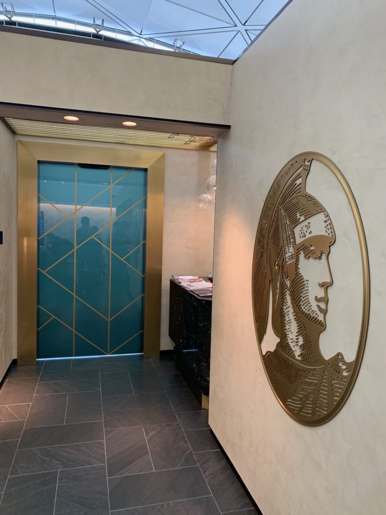 a door with a picture of a man on it