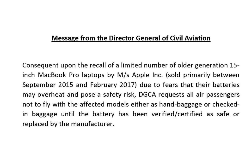 a message from a general of civil aviation