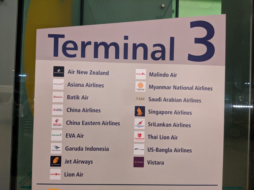a sign with different airline logos