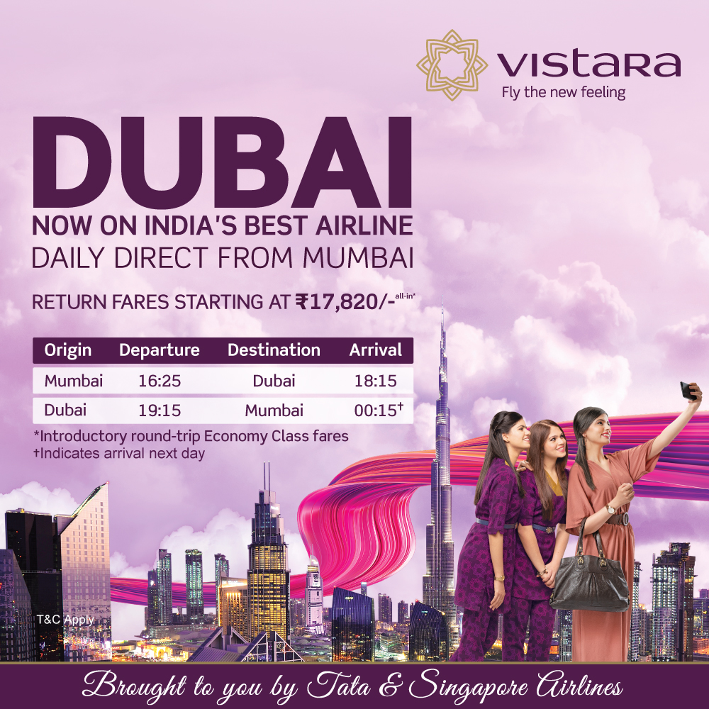 Vistara Dubai flights
