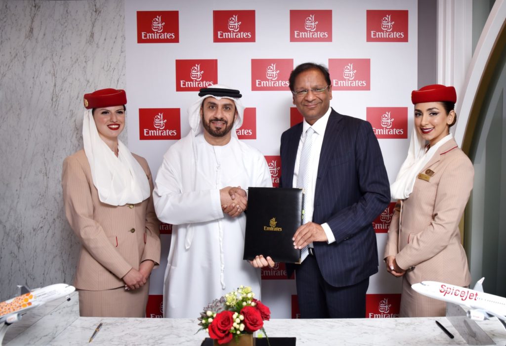 Emirates SpiceJet sign Codeshare Deal